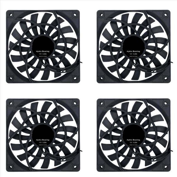 Mute 120Mm 12Cm Pwm Cooling Fan Slim 12Mm New 120x120X12Mm Dc 12V