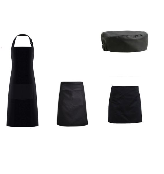 Complete Chef Pack , Bib Apron , Bar Apron , Waiter Apron , Chef Beanie
