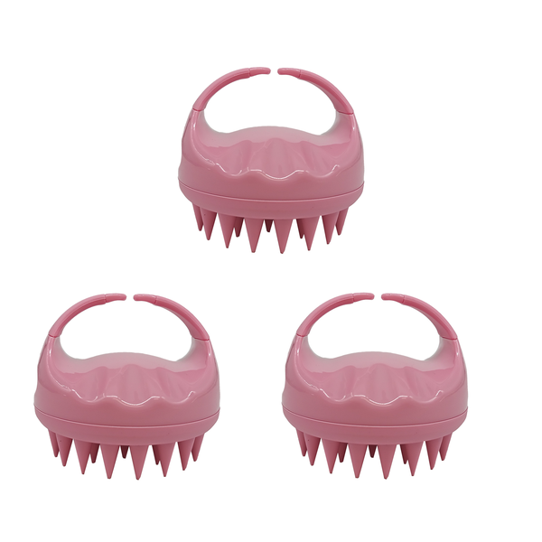Sarah Beauty Pink Bliss: 3 Scalp Massagers Set