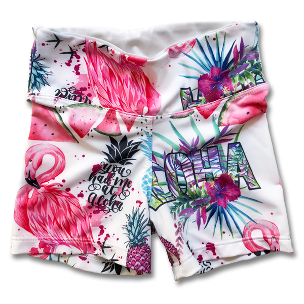 Strut Active "Flamingle" Lycra Shorts for Dance or Play | Made in SA