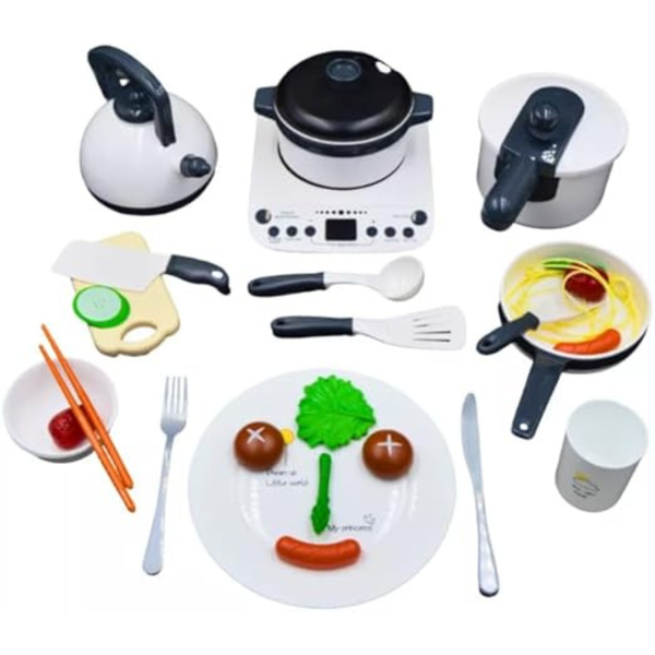 Mu Bear &amp; Co- Kitchen Play Set with Real Steam Kids Toy