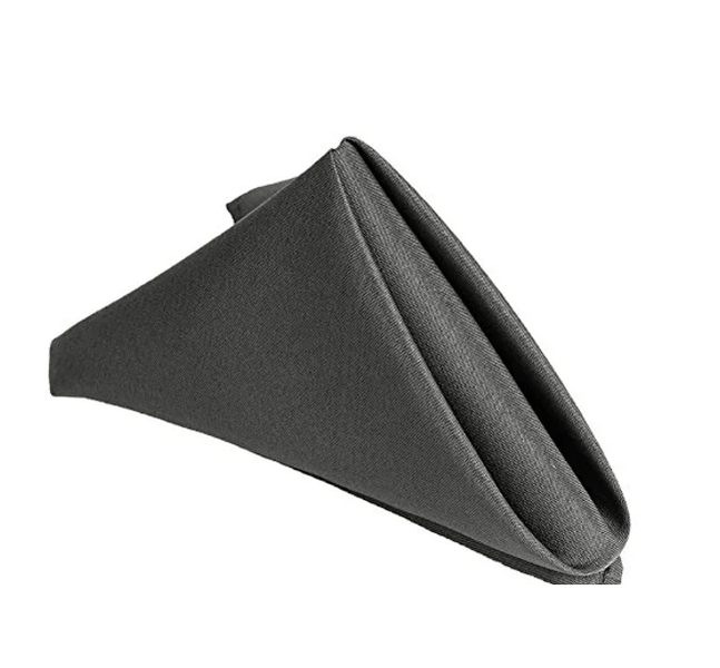 Set of 10 Grey Napkins- 50cm