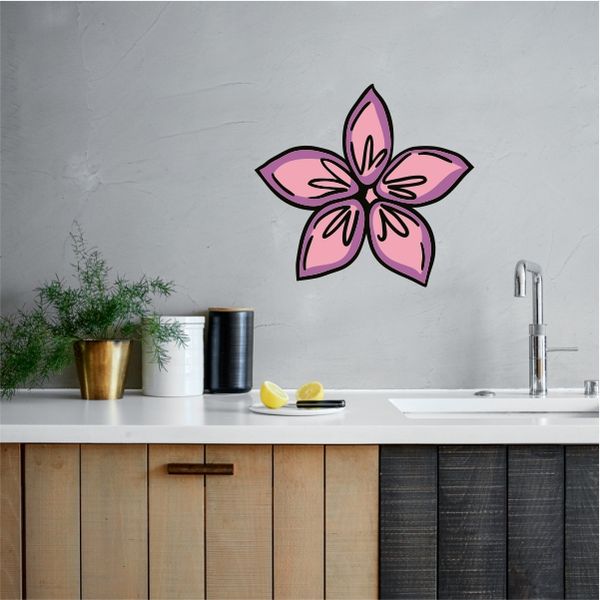 Pink Flower Wall Decal Sticker