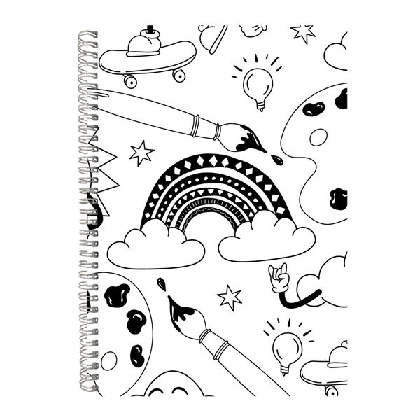 Sun A4 Notebook Spiral and Lined Back To School Graphic Notepad Gift 252