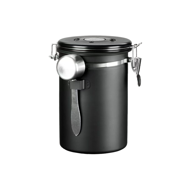 Stainless Steel Sealed Coffee Bean Storage Container With Spoon -1.5 Liters