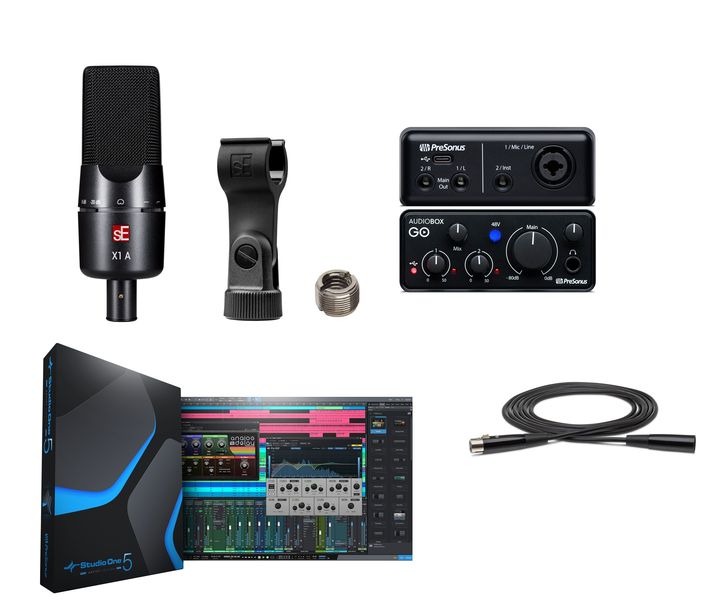 PreSonus AudioBox GO Interface &amp; sE X1A Microphone