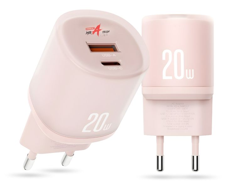 20W USB-C Charger 2-Port Fast Charger C+A USBC Power Supply Charger-PK