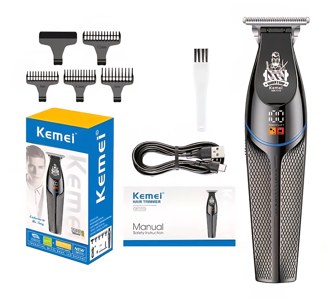 Kemei 1772 Professional Hair Trimmer - Zero Gapped, Cordless &amp; Rechargeable