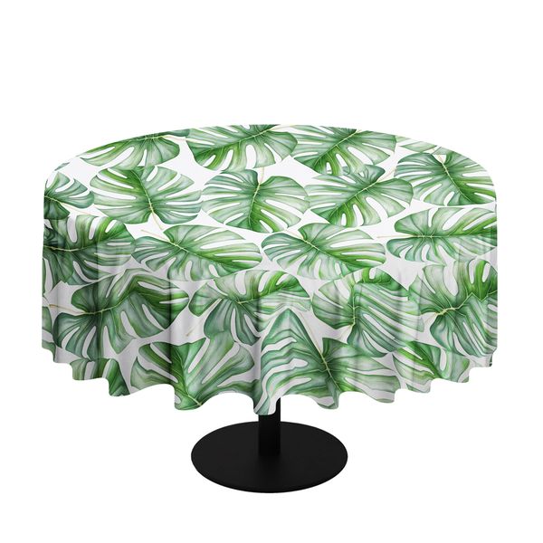 Round Tropical Palmleaves Round Tablecloth