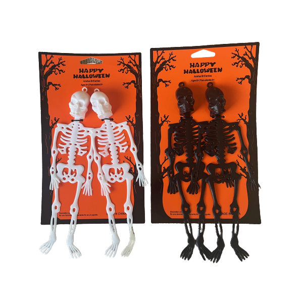 Scary Skeletons Halloween Props (25 cm) Pack of 4 Skeletons