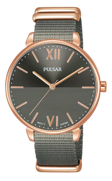 Pulsar Ladies Grey Nylon Dress Grey Dial - PH8452X11