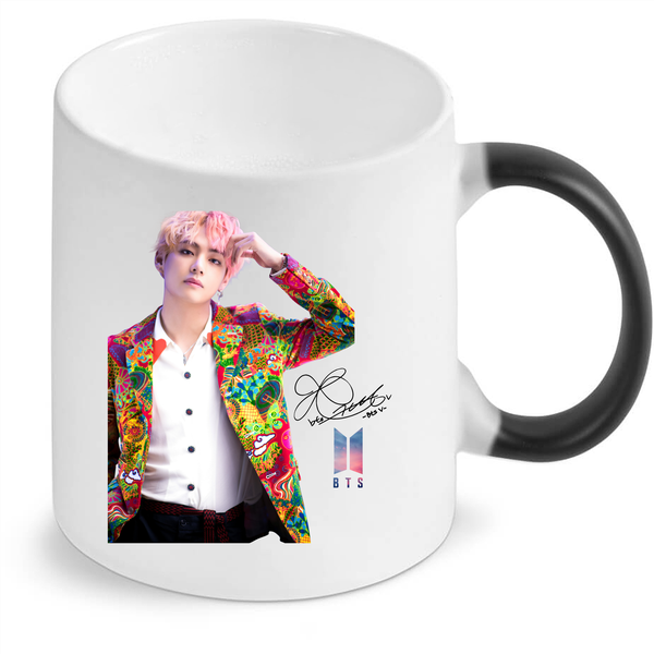 BTS-V Kpop DF5 Magic Colour Changing Coffee Mug (Standard 11Oz)