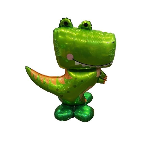 Large Foil Balloon - Green Dinosaur T-Rex (82cm x 98cm)