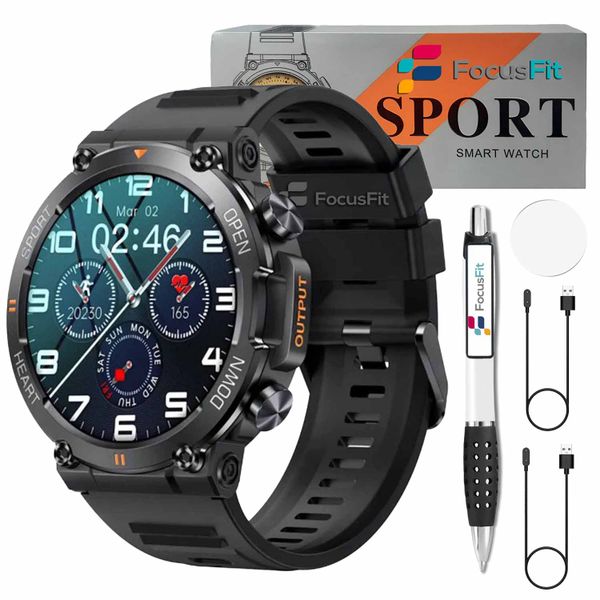FocusFit K56 Smartwatch with 2 Chargers, Screen Protector &amp; FocusFit Pen