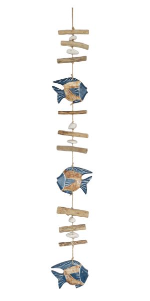 Driftwood Hanging Fishes String 90cm Length