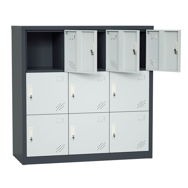 Steel Small Size 9 Door Locker Inner Handle With Lock