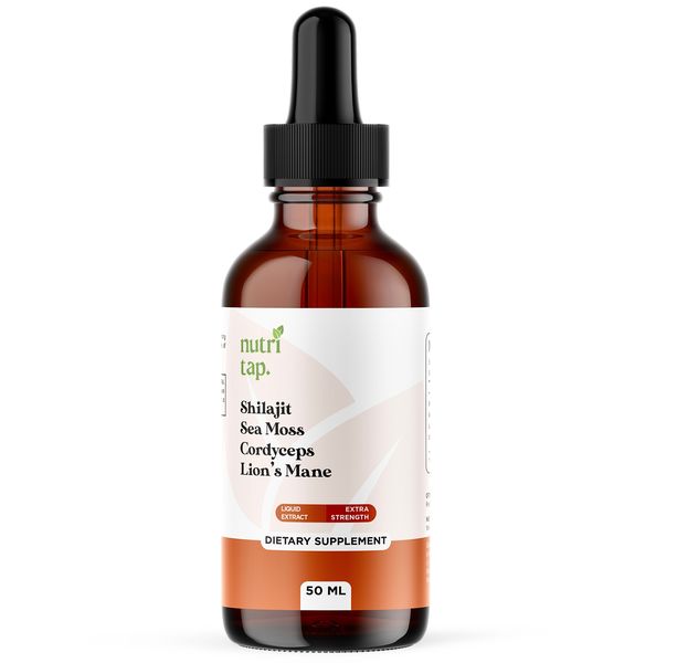 Nutritap - Shilajit Drops with Sea Moss, Lion's Mane &amp; Cordyceps