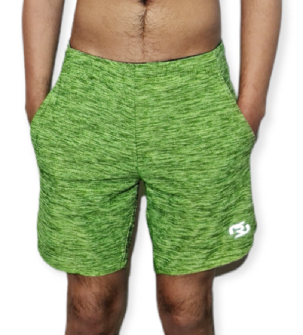 ronex-ultrasoft-polyester-running-training-shorts-neon-green-melange