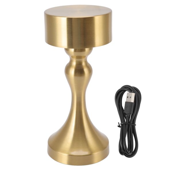 LED Table Lamp Rechargeable Battery Gold High Brightness Electroplating