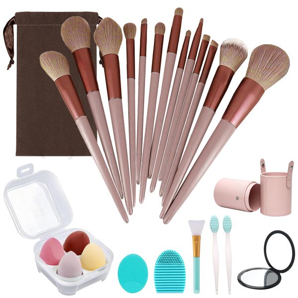 25 Piece Comprehensive Makeup Kit Makeup Brushes Sponge Cleaning Tool