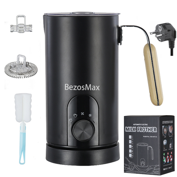 BezosMax 350ml Electric Milk Frother with 5 Mode for Coffee Latte Macchiato