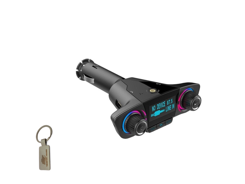 USB Charging Bluetooth FM Transmitter MP3 Player Car Kit With TIT Keychain
