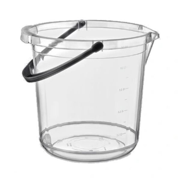 Bucket 10L Transparent Plastic