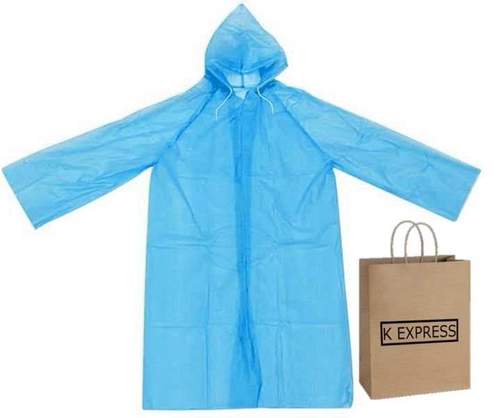 Lightweight Waterproof One Size Fits All Adult Poncho and K Express Bag
