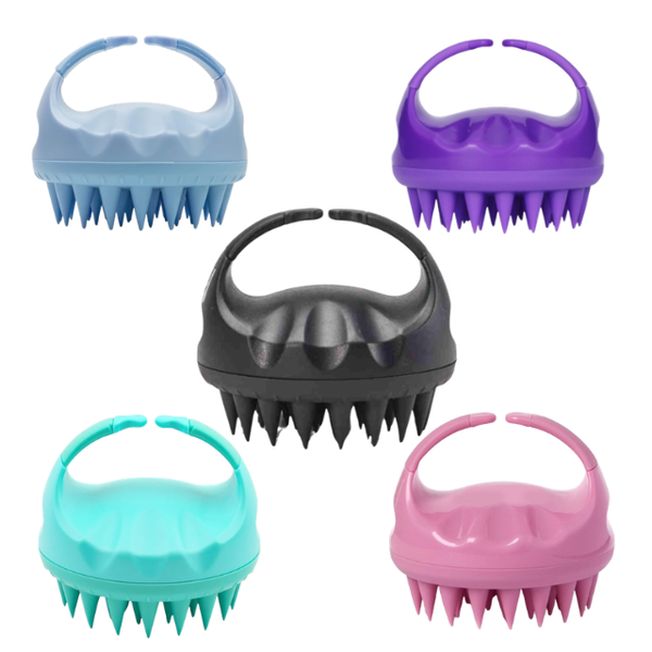 5 pack Combo Silicone Shampoo Shower Massage Detangling Brushes