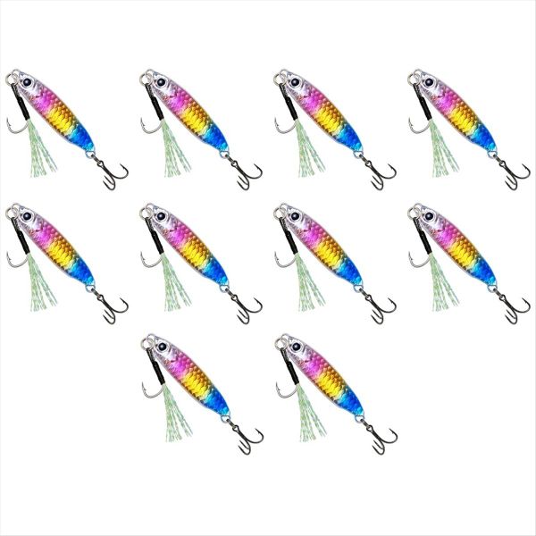20G X10Pcs Long-Distance Lead Fish Iron Plate Lead Fish Multicolor