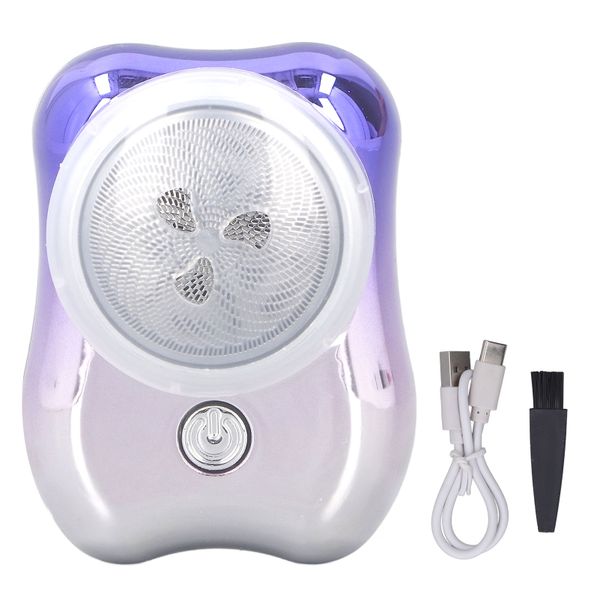 Fast Charging Waterproof Beard Trimmer Gradient Purple Travel Friendly