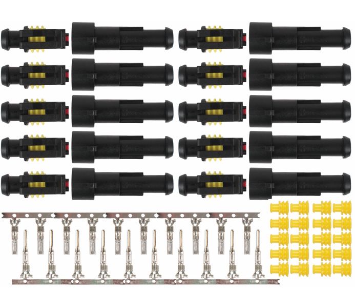 Weatherproof Electrical Terminal Connector Set for 1.5mm Cable - Pack of 10