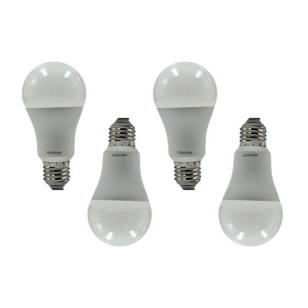 Toshiba E27 A60 LED Light Bulb 11W Warm White 3000k - 4 pack