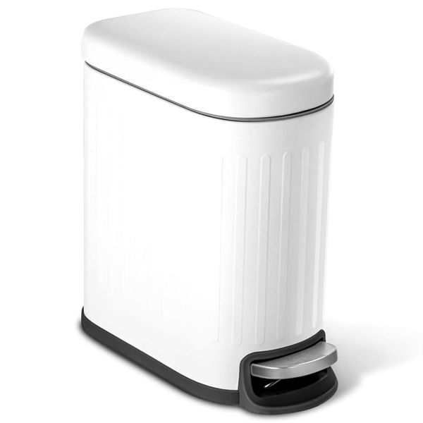 5Ltr - Modern Slim Hotel Design Small Garbage Can with Removable Inner