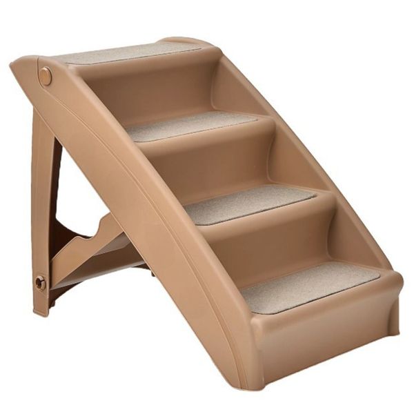 Foldable 4-Step Pet Stairs for Dogs &amp; Cats