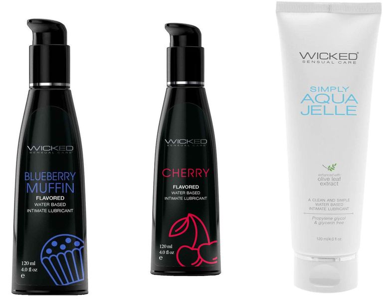 Wicked Adult Simply Aqua Jelle w Cherry &amp; Blueberry Muffin Lubes Lubricants
