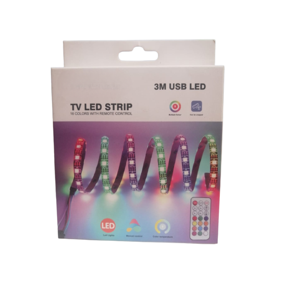 3M USB TV RGB LED 5050 Strip Light