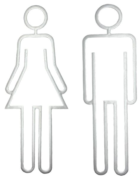 Acrylic Male and Female Bathroom Sign Set