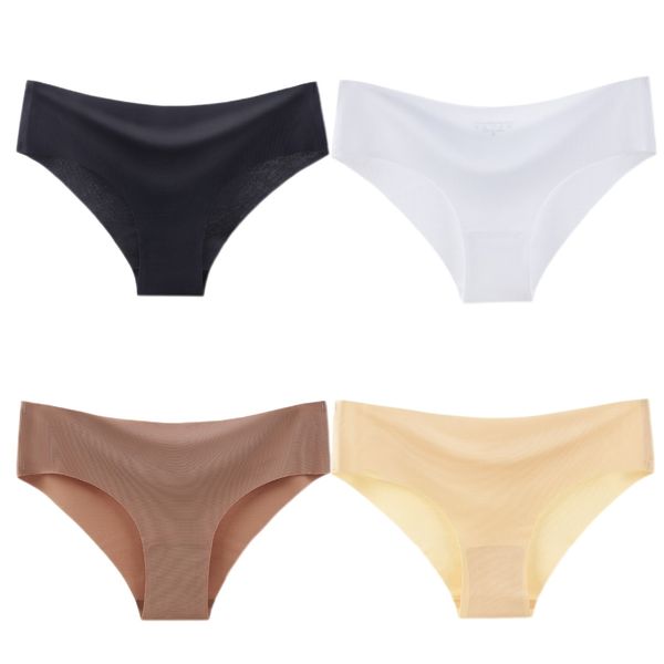 Seamless Women Underwear Thongs Silk - 4 Pack