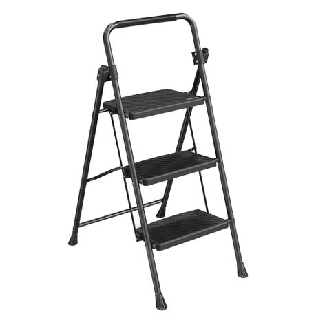 LMA 3 Step Heavy Duty Steel Folding Ladder with Wide Non Slip Steps 150kg Shop Today. Get it Tomorrow takealot