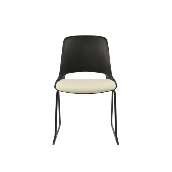 Hachi Lifestyle Chair: Vella Noir - Sled Base