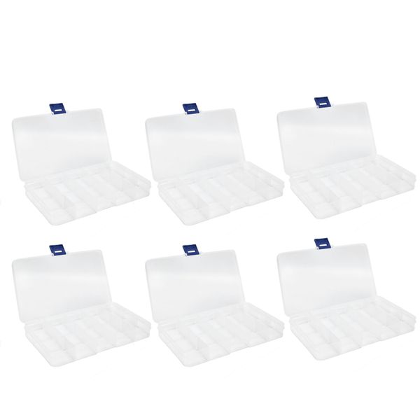 15 Grid Transparent Organizer Box for Small Parts Storage