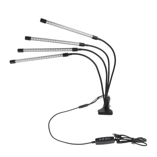 4 Branch Led Grow Light with Adjustable Gooseneck