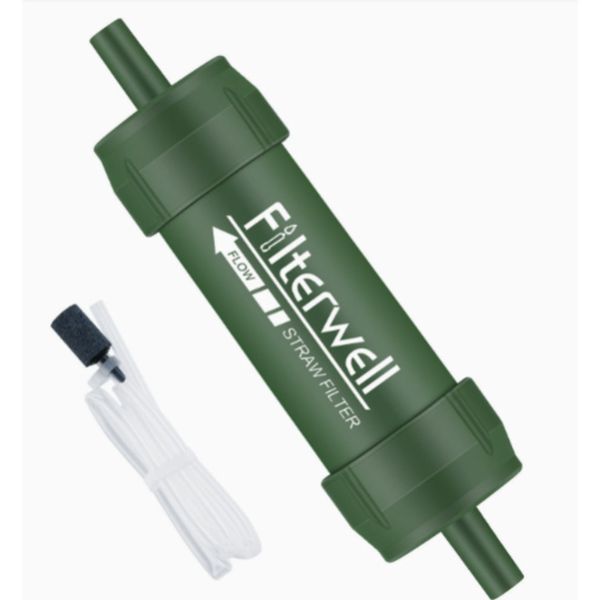 Tactical Water Filter Straw - 4000L Personal Purifier for Survival &amp; Hiking