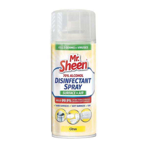 Mr Sheen Disinfectant Spray Surface And Air Citrus 500Ml - 3 Pack