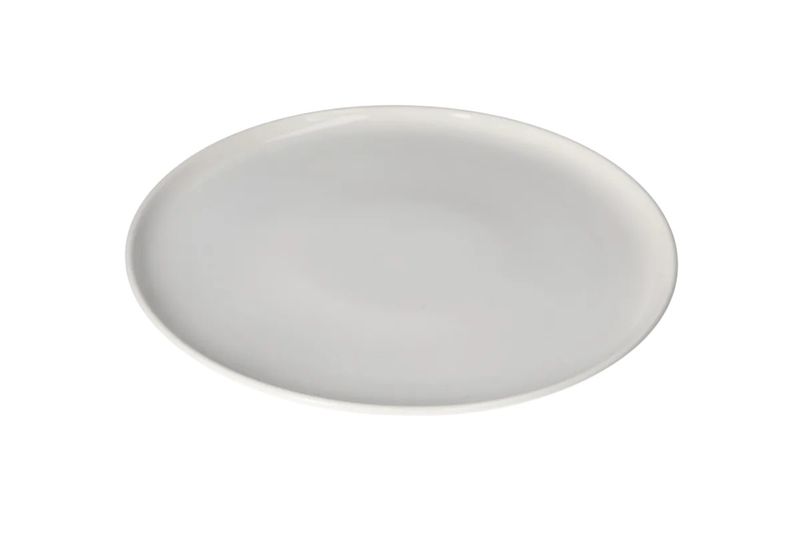 White Ceramic Round Dinner Plate 27cm x 27cm x 2cm - Set of 8