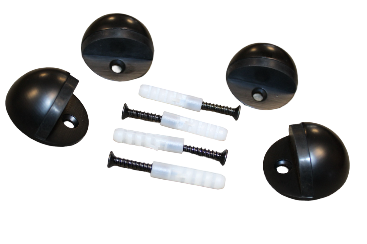 Black Half Moon Zinc Door Stop Combo 4