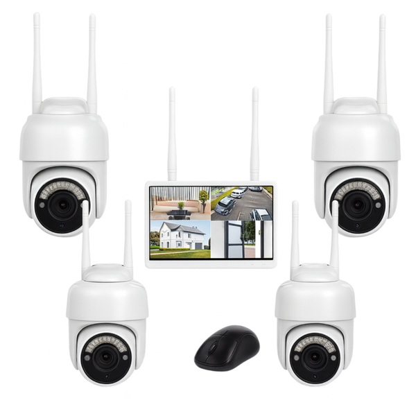 2MP WiFi Security Kit - 8 Cameras, 9.8" Screen, Remote Access