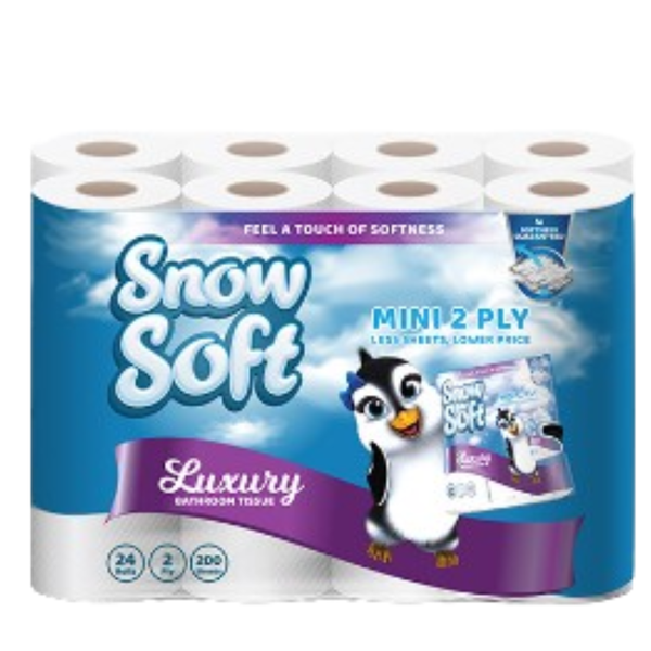 Snowsoft - Luxury soft toilet paper 2 ply -24 rolls