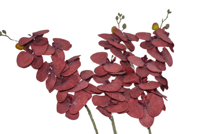 Artificial Flower 90cm 3 Piece Orchid Assorted Colours